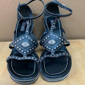 Harley Davidson Women’s Jessica Block Stud Wedges